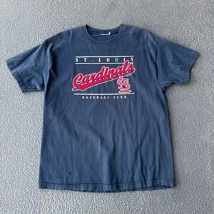 Men's Vintage 2004 St. Louis Cardinals MLB Baseball Navy Blue Tee Shirt Sz Large